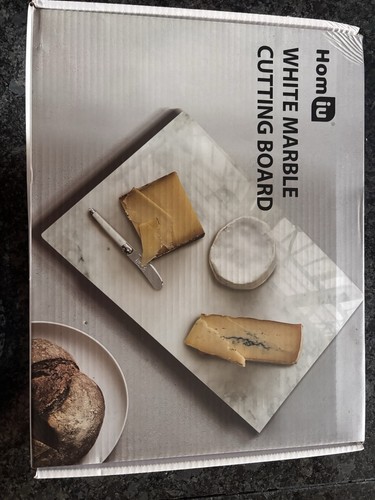 White marble chopping board - white,