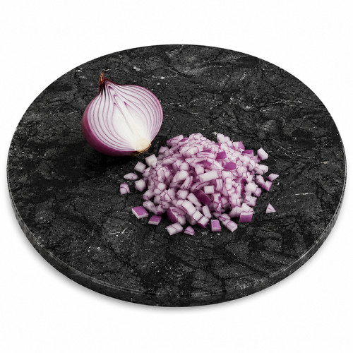Black marble chopping board - chopping,