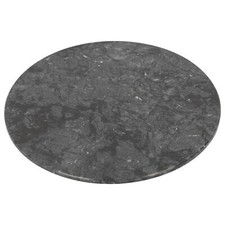 1x Black 30cm Round Marble