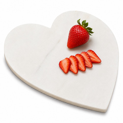White marble chopping board - white,